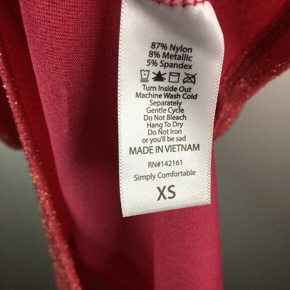 XS New Lularoe Irma Red Pink Gold - Picture 5 of 6